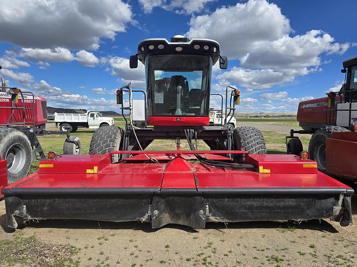 Used 2015 Massey Ferguson WR9870 Rotary Windrower w/ 1900 hrs