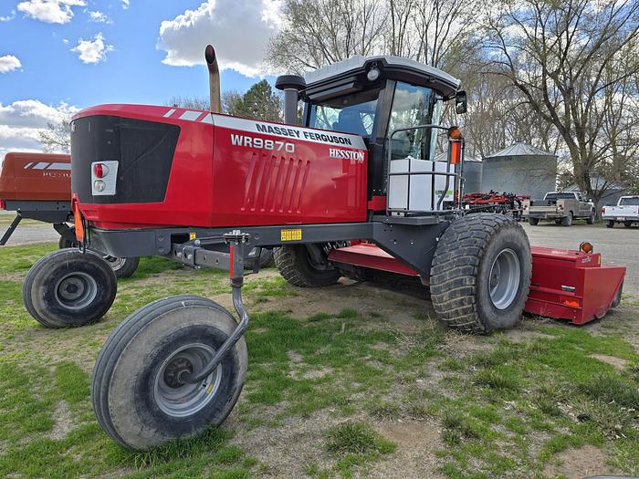 Used 2015 Massey Ferguson WR9870 Rotary Windrower w/ 1900 hrs