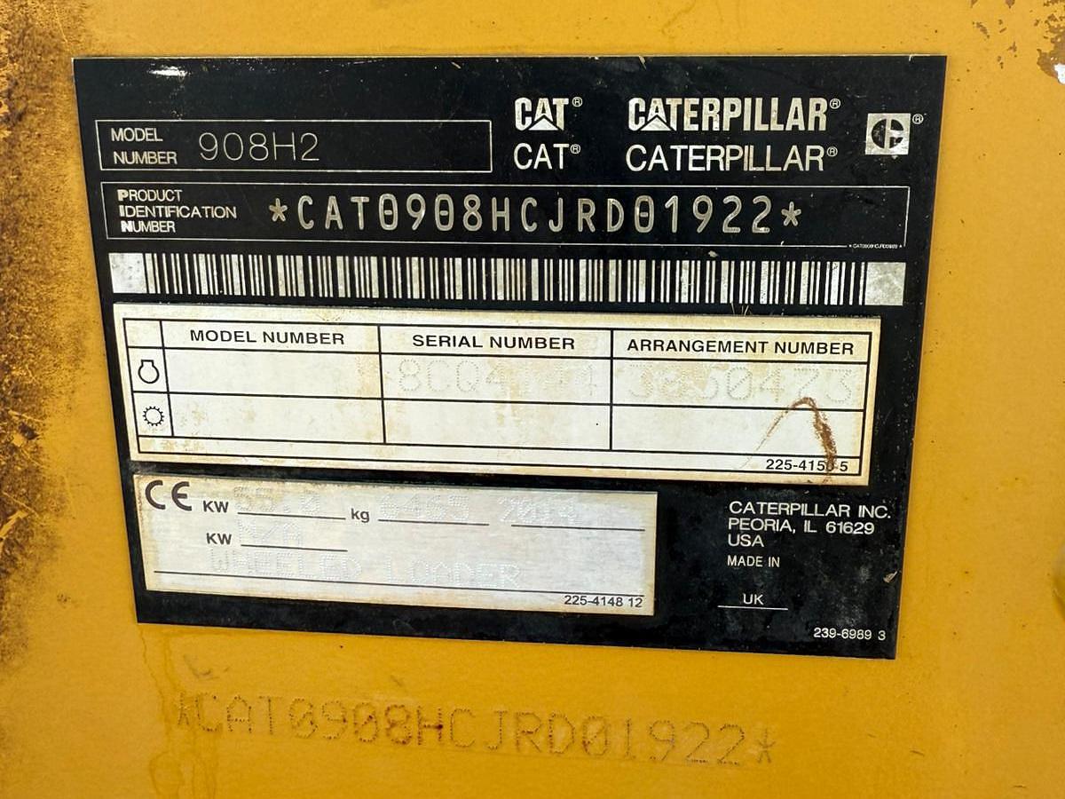 Used 2014 Cat 908H2 Wheel Loader w/ 4200 hrs