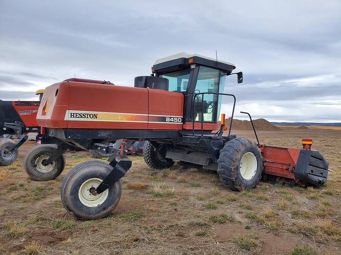 Used 2003 Hesston 8450 Sickle Windrower w/ 16' Sickle Header