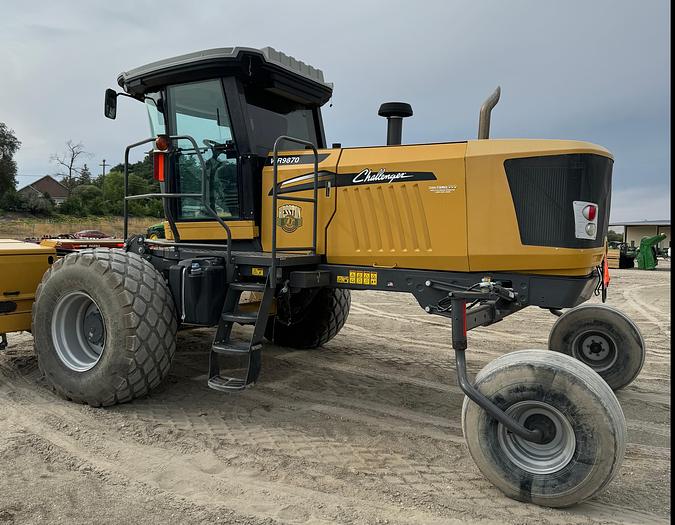 Used 2017 Challenger WR9870 Windrower w/ 16' Rotary and 30' Draper