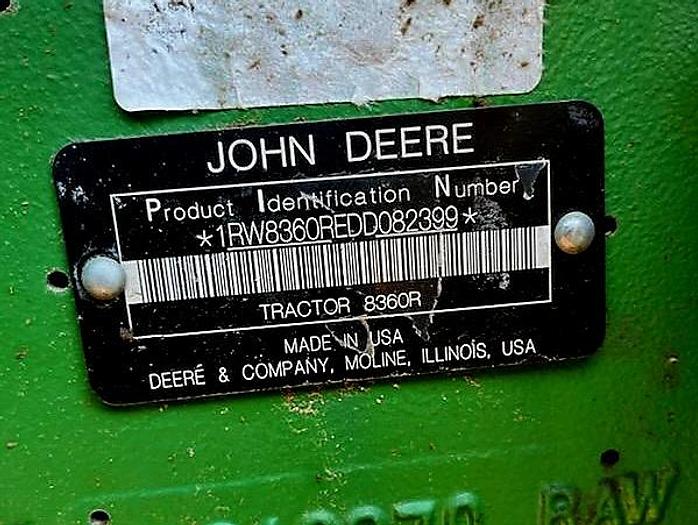 Used 2014 John Deere 8360R Tractor w/ 3800 hrs