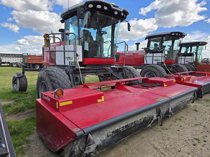 Used 2015 Massey Ferguson WR9870 Rotary Windrower w/ 1400 hrs