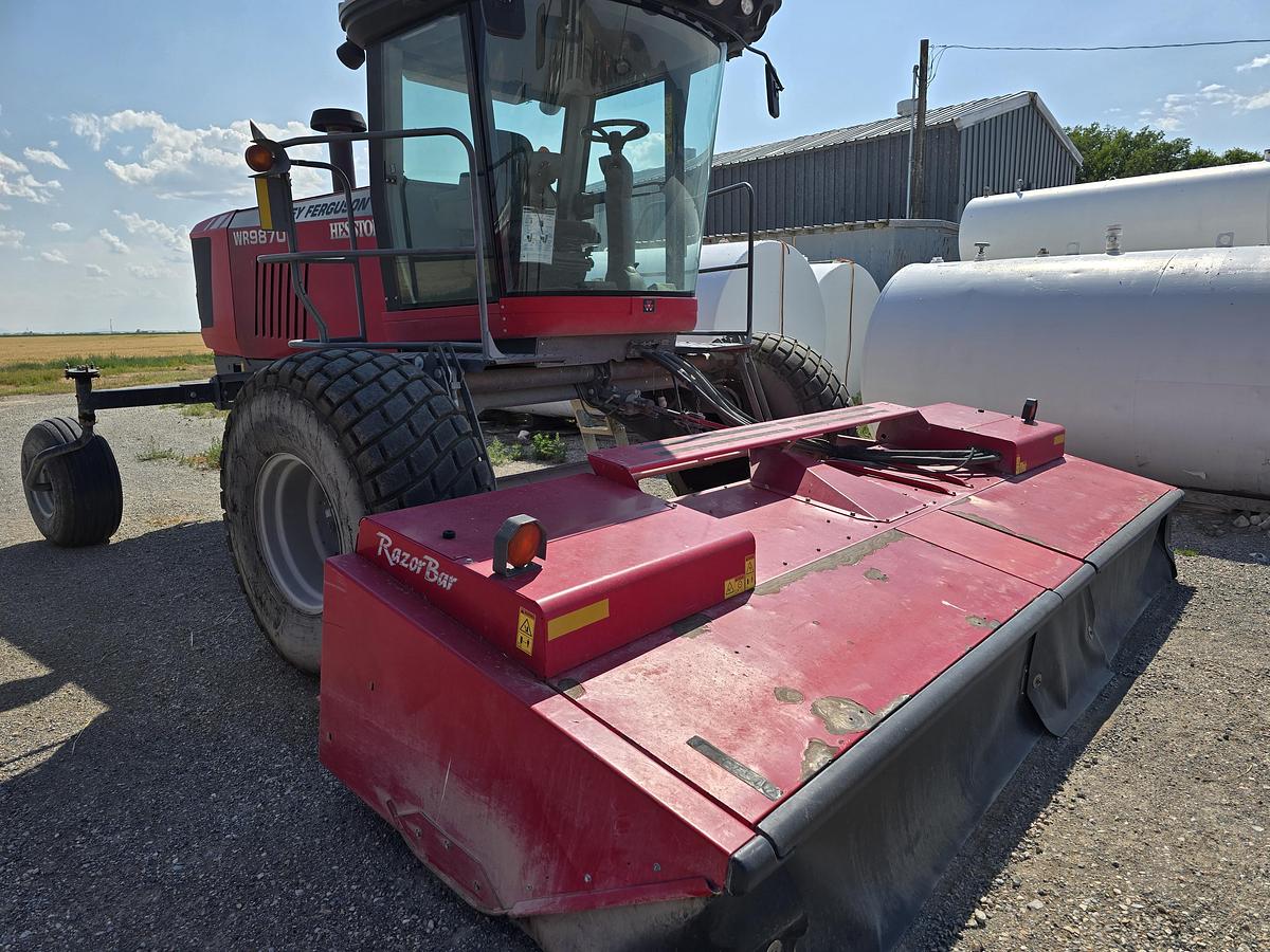 Used 2015 Massey Ferguson WR9870 Rotary Windrower w/ 1600 hrs