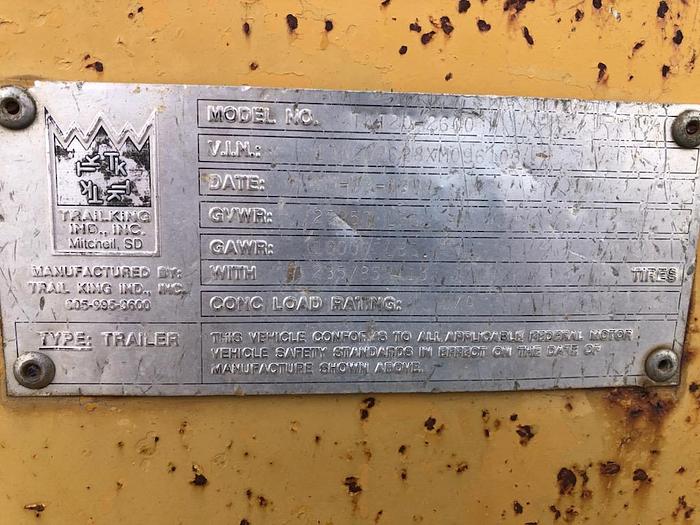 Used 24' Trail King Equipment Trailer - 5th Wheel