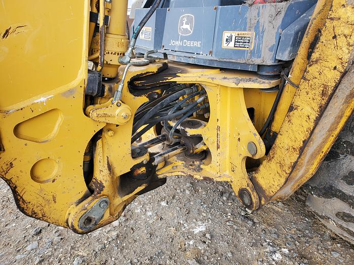 Used 2004 John Deere 410G Backhoe w/ Bale Fork + Bucket