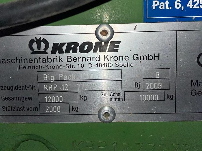 Used 2009 Krone BP1290 Baler - 3x4