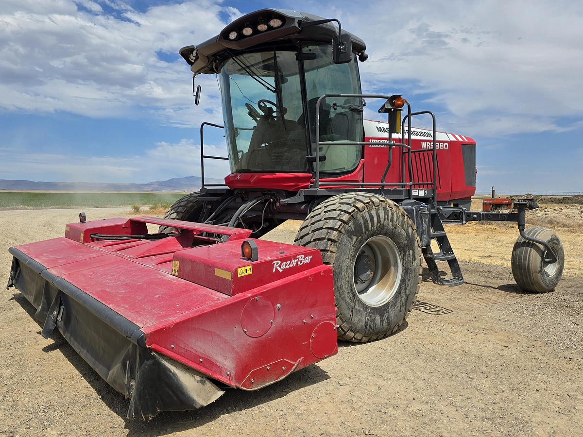 Used Massey Ferguson WR9980 Rotary Windrower w/ 1500 hrs