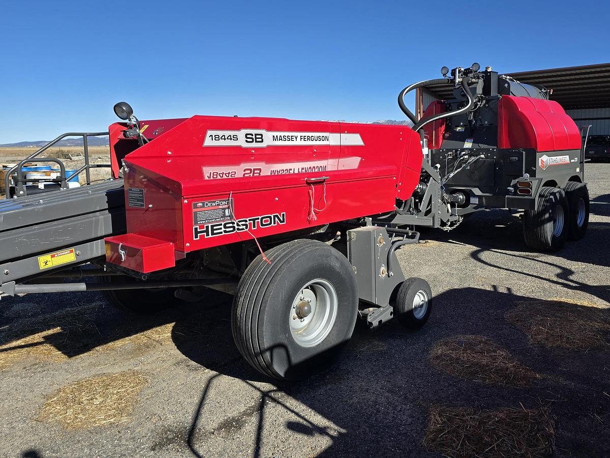 Used 2024 Massey Ferguson 1844S Baler + Staheli DewPoint 331 Hay Steamer