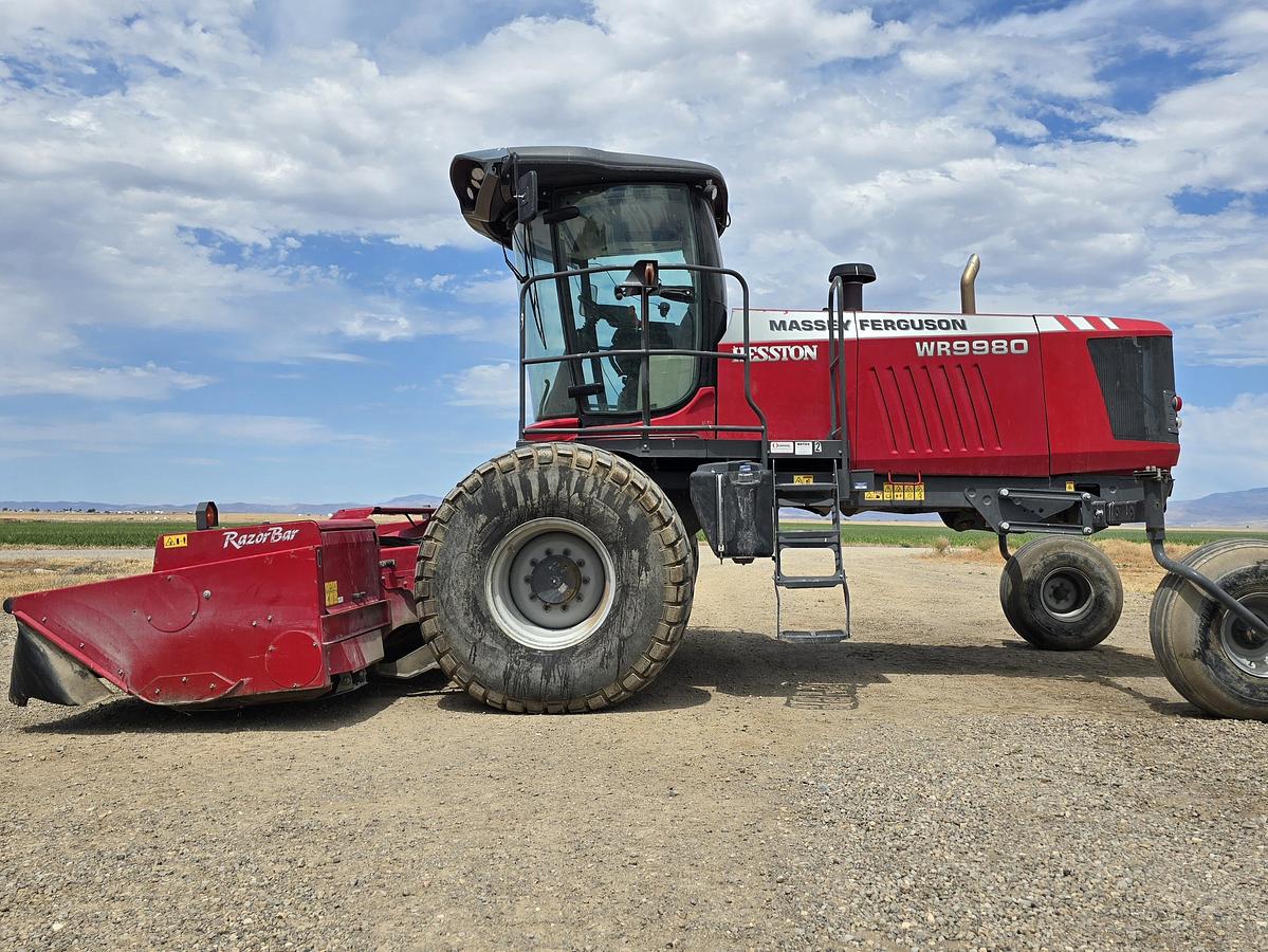 Used Massey Ferguson WR9980 Rotary Windrower w/ 1500 hrs