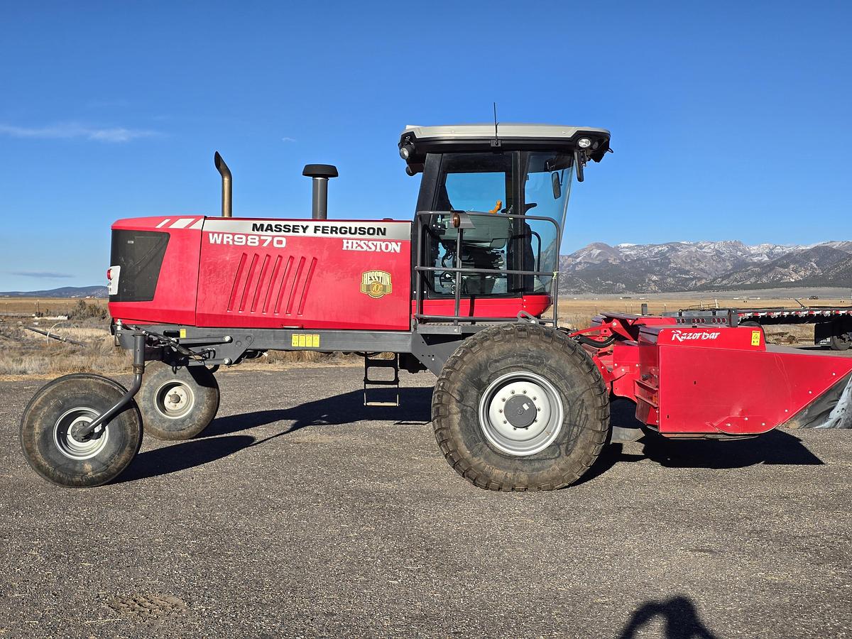 Used 2017 Massey Ferguson WR9870 Windrower w/ 700 hrs