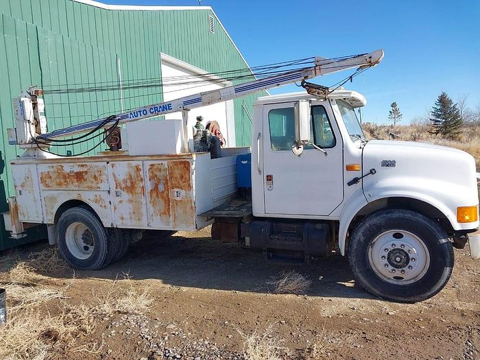 Used International 4900 Service Truck w/ Crane + Welder + Compressor + Torch