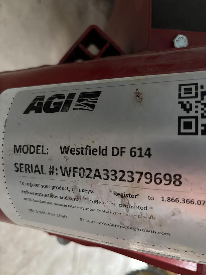 Used 2025 Westfield DF614 Tailgate Auger ** Never Used **