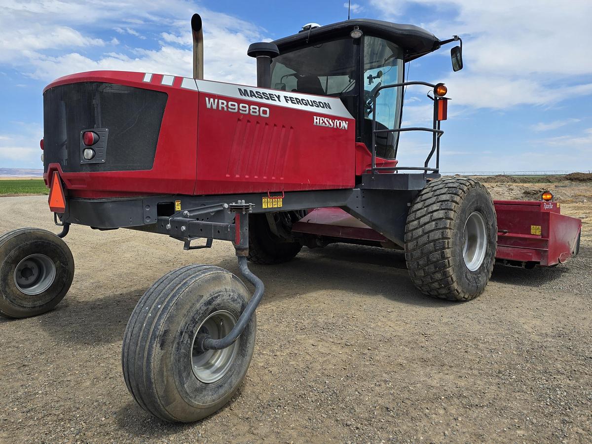 Used Massey Ferguson WR9980 Rotary Windrower w/ 1500 hrs
