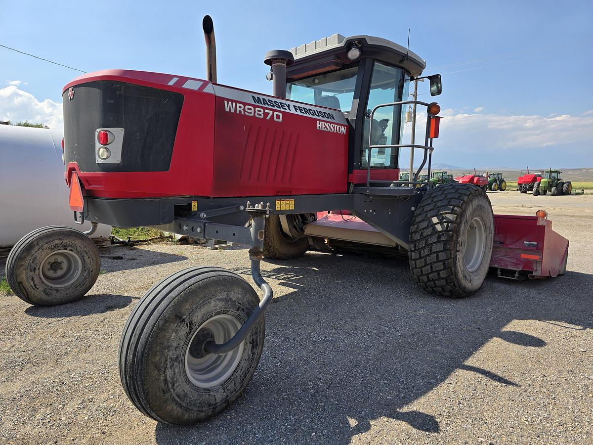 Used 2015 Massey Ferguson WR9870 Rotary Windrower w/ 1600 hrs