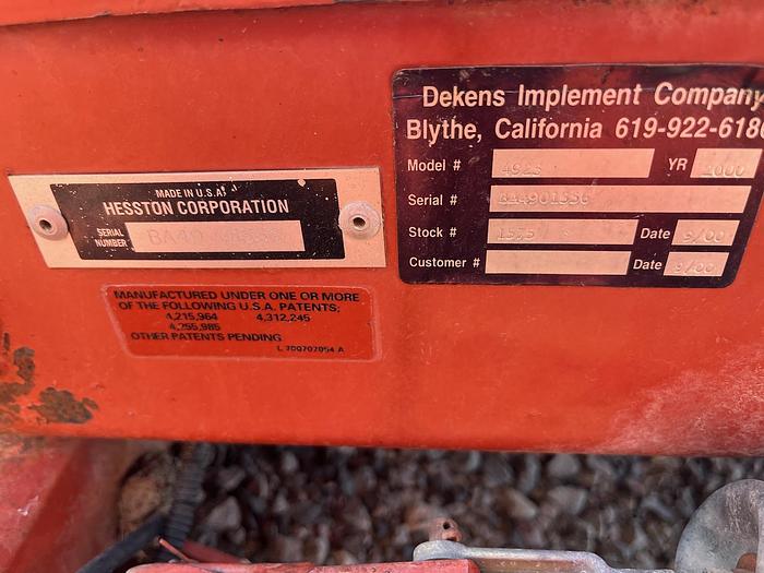 Used Hesston BA49 Bale Accumulator for 4790 Baler