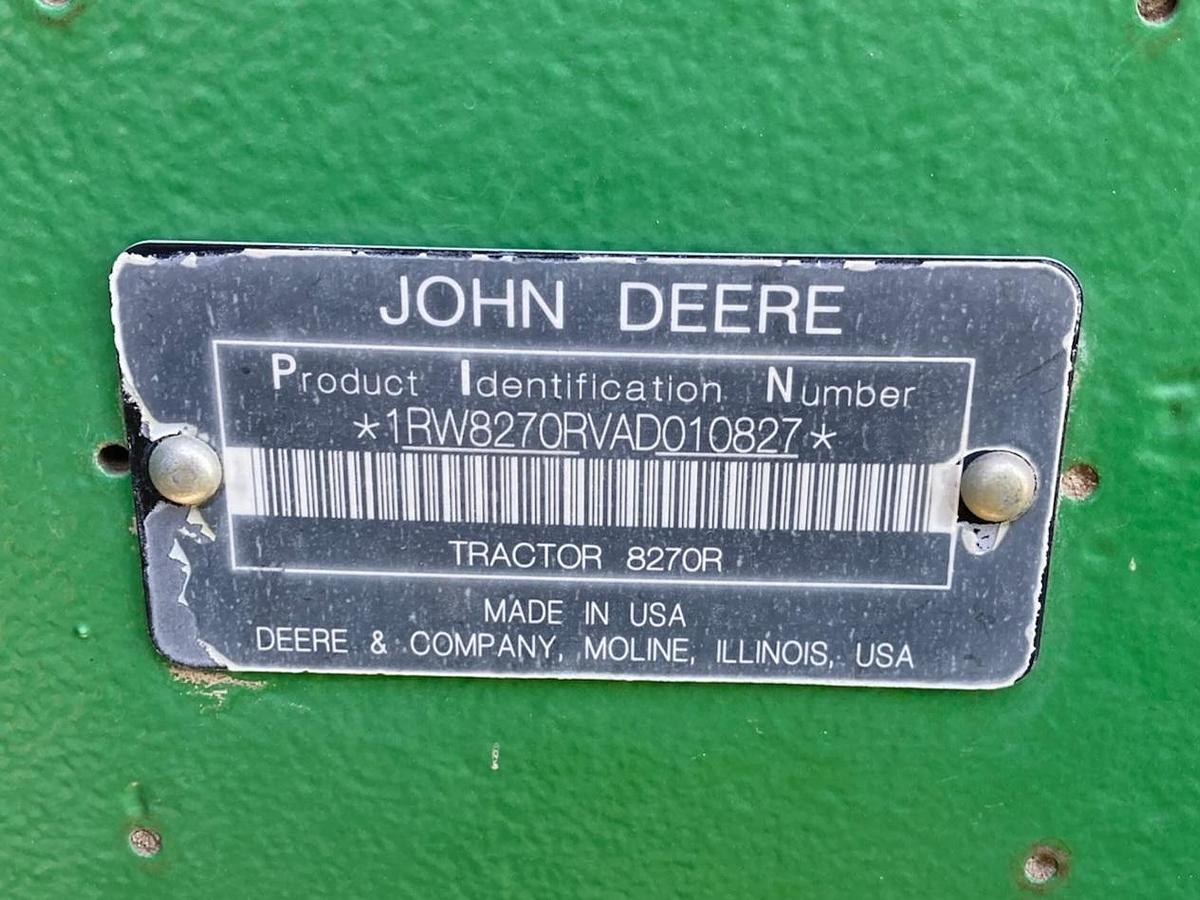Used 2011 John Deere 8270R Tractor w/ IVT - 4200 hrs