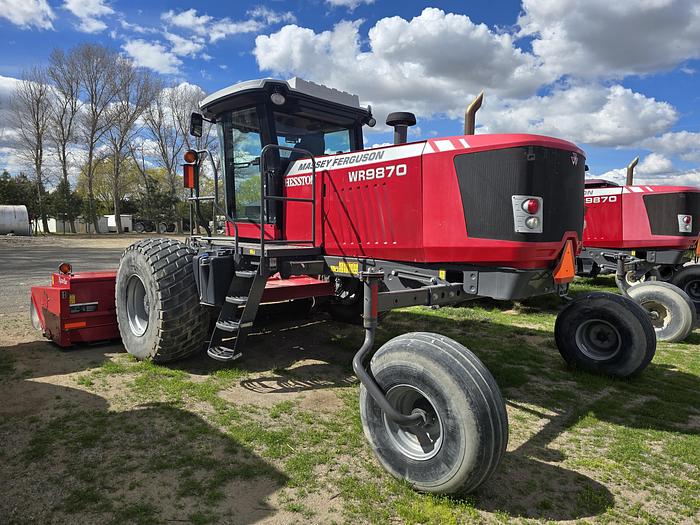 Used 2015 Massey Ferguson WR9870 Rotary Windrower w/ 1900 hrs