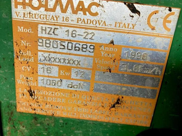 Used 1998 Holmac HZC 16-22 Tree and Shrubb Digger / Lifter