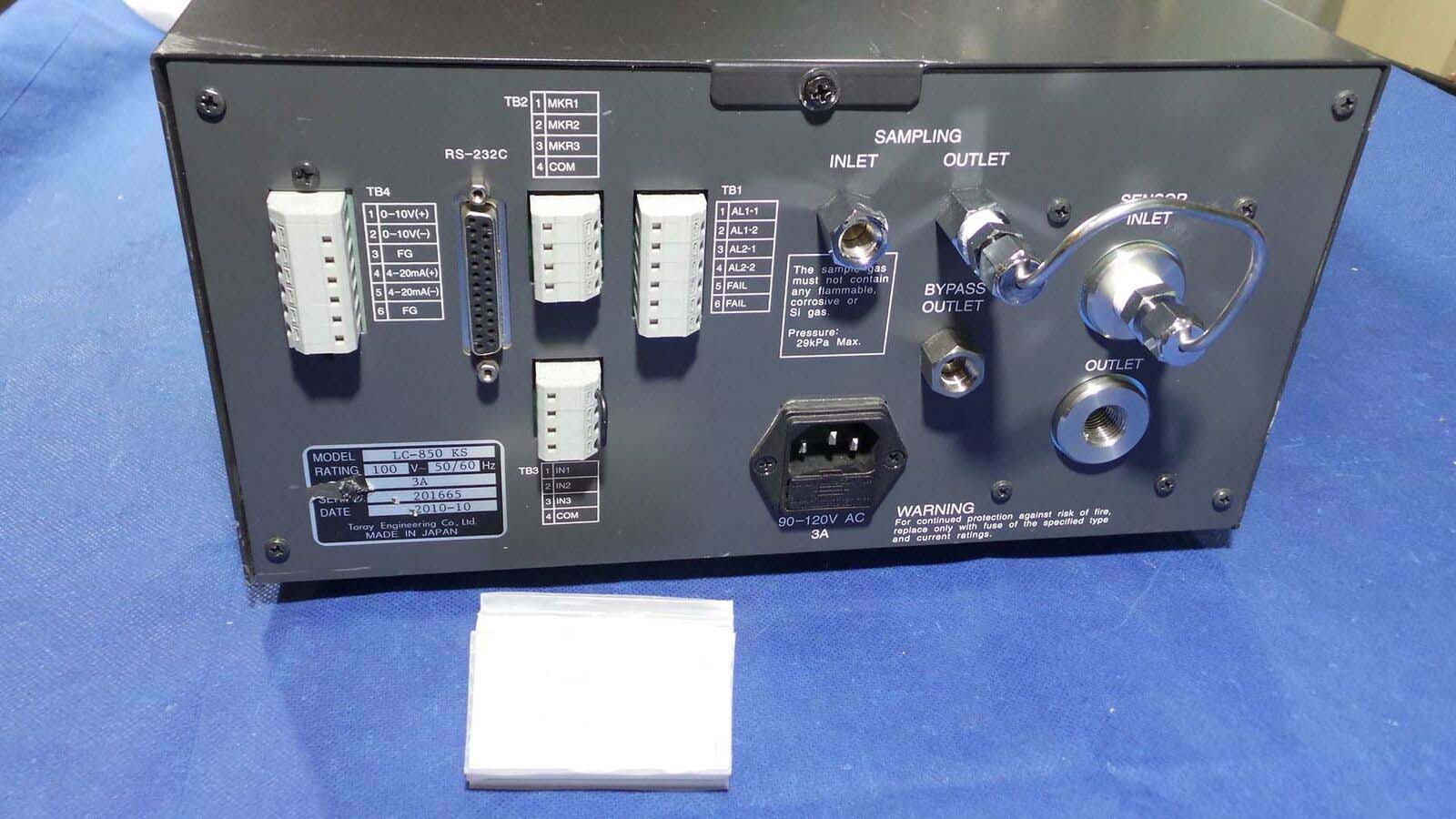 Used Toray Engineering LC-850KS Oxygen Analyzer, LC-850KST3 / Toray