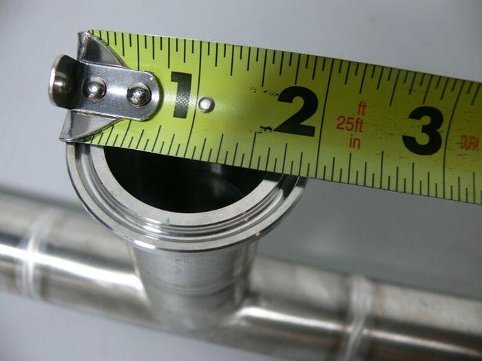 Used Lot of 2 SED 1.5" x .50" Diaphragm Valves on 2" Steel Tubing & Sanitary Fittings