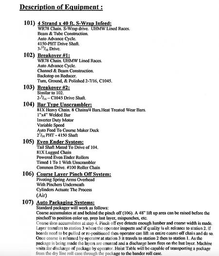 Used 2006 FMS LUMBER STACKER SYSTEM