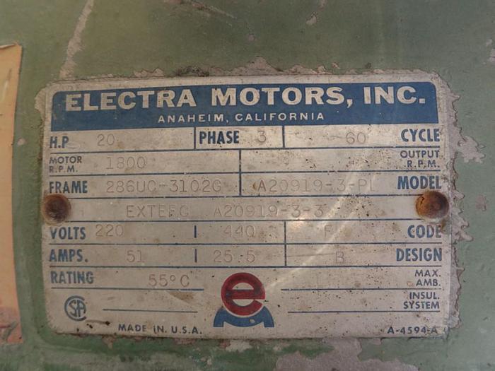 Used Mixer, Dispersion, 20 HP, S/st, Cowles, Mdl 520NHV #C743308