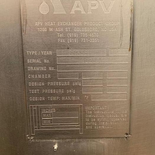Used APV Stainless Steel Plate Heat Exchanger SR35SH