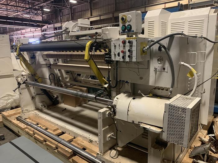 Used 62" TITAN MODEL SR5 CANTILEVERED DUPLEX SLITTER REWINDER 24" OD REWIND