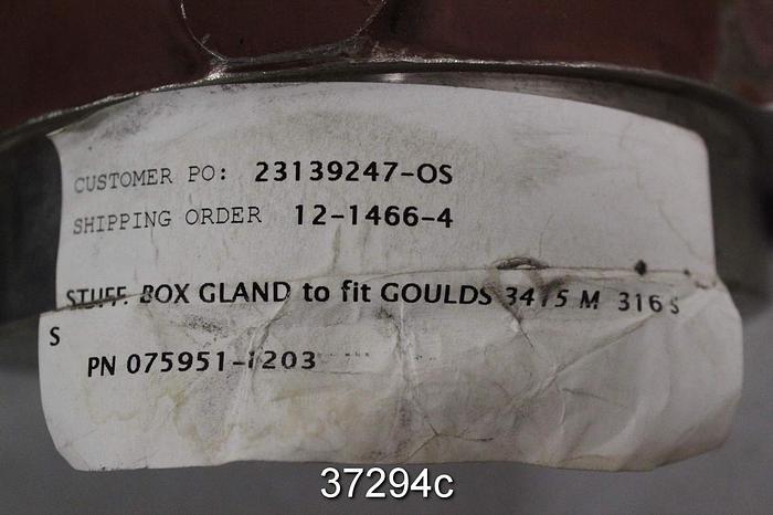 Used Goulds 3415 M Pump Stuffing Box Packing Gland, 75951 1203 #37294