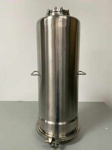 Used T&C 25 Liter Stainless Steel Pressure Vessel 12" w/ Top & Side Glass View Ports