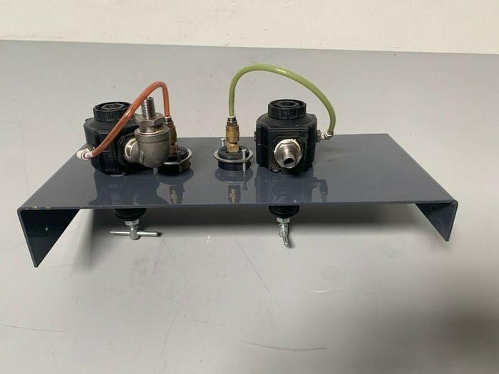 Used Lot of 2- Norgren R74G-6AT-RMG Pressure Regulator w/ Norgren Gauges & Casing