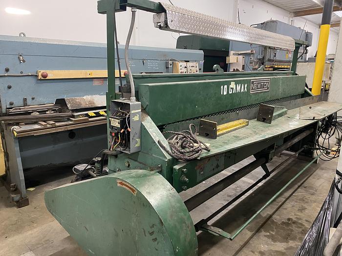 Used NEWTON 10 FOOT 10 GAUGE MECHANICAL SHEAR 10' X 10 ga.
