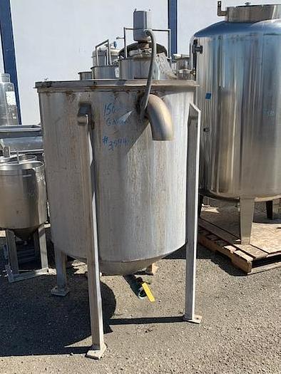Used 150 Gallon Vertical Stainless Steel Tank