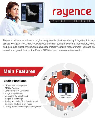 Used Rayence X-Cel 715BDXC Podiatry X-Ray