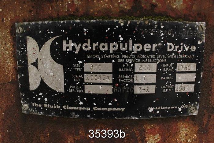 Used Black Clawson 300 Hydrapulper Drive #35393
