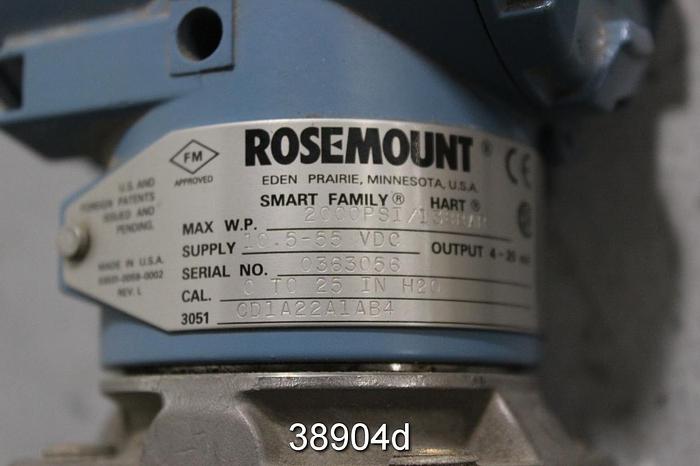 Unused Rosemount 3051CD1A22A1AB4 Pressure Transmitter #38904