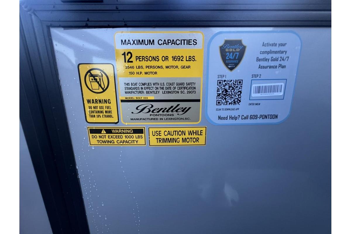 2026 Bentley Pontoons 223 Bolt