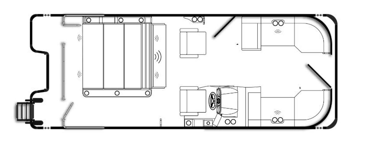 Bentley Pontoons Elite 223 Swingback Dual Captain