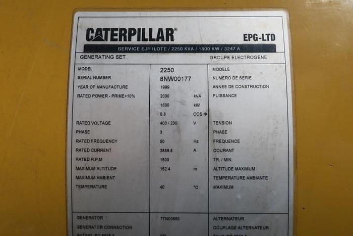 Used 1999 Caterpillar KVA: 2250