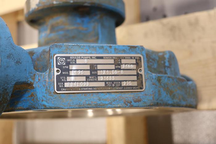 Used Goulds 3196 1x1.5x8 Casing  #44282