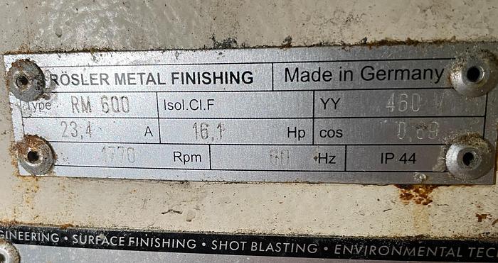 Used ROSLER R 150/15 SE MULTI CHANNEL CONTINOUS VIBRATORY METAL FINISHING MACHINE