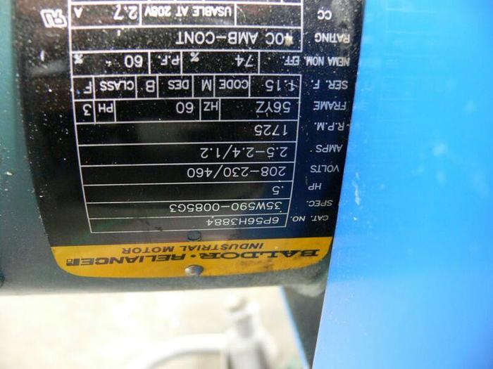 Used Conveyor Systems Mechanical Contractors RV.-4 Powder Hopper w/ 5HP Baldor Motor