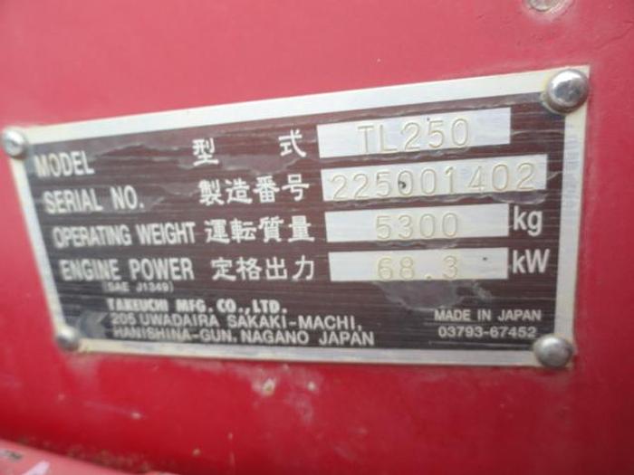 Used 2012 TAKEUCHI TL250
