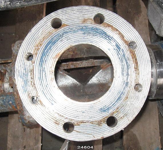 Used Dezurik  Dezurik Precision Electric Basis Weight Valve, 4 ", 316 Stainless Steel Body, 316 Stainless Steel Plug, 316 Stainless Steel Seat, V-Plug. #24604