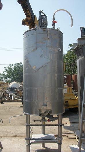 Used Tank, 300 Gallon, S/st, Jkt, Agit, 36" x 66", DB/FT, (2) #C741850