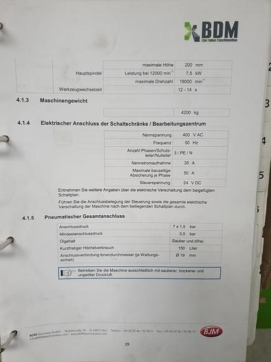 Gebraucht Bearbeitungszentrum BDM FBZ 7200