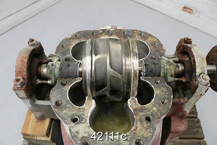 Used Goulds 3405 10x12x12 Split Case Pump, Stainless Steel Casing #42111