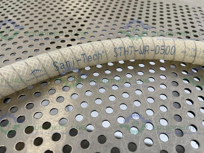 Used Sani Tech  STHT-WR-0500 60" Silicone Hose w/ Threaded and 1/2" Sanitary Fitting
