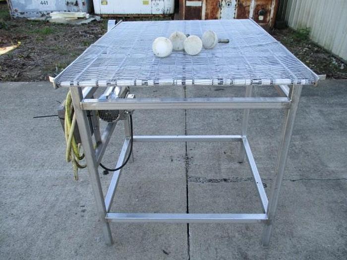 Used Conveyor; Wire Belt; 34"W x 4'L